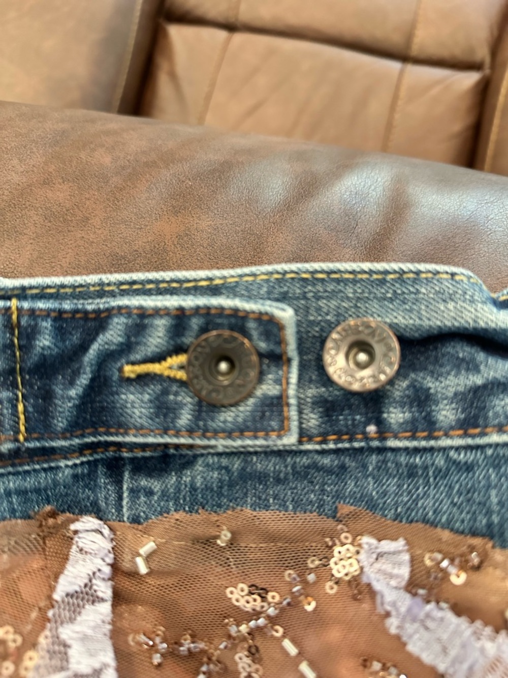 Custom Made Boho Denim Vest and Waist Wrap - Picture 10 of 16